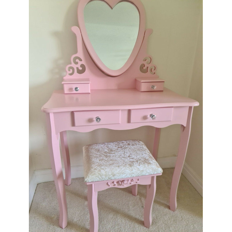 Lark Manor Brenda Dressing Table with Mirror & Reviews Wayfair.co.uk